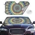 thumbnail image 2 of Kdxio Round Mandala1 Print Windshield Sun Shade,UV Rays and Sun Heat Protection,Sunshade for Car Windshield,Car Shade Front Windshield - Medium, 2 of 6