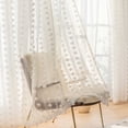 thumbnail image 6 of Ouuluon Sheer Curtains White Bobbles Sheer Curtain, Single Panel Transparent Voile Light Filtering Window Drape for Bedroom Living Room Home Decor, 6 of 9