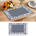 thumbnail image 6 of White Letters Placemats Set of 8 Modern Minimalist Style Sky Grey Place Mats Indoor Wipeable Table Mats Washable Cloth Dining Table Placemats for Kitchen Holiday Party Home Decor 13x19 Inch, 6 of 9