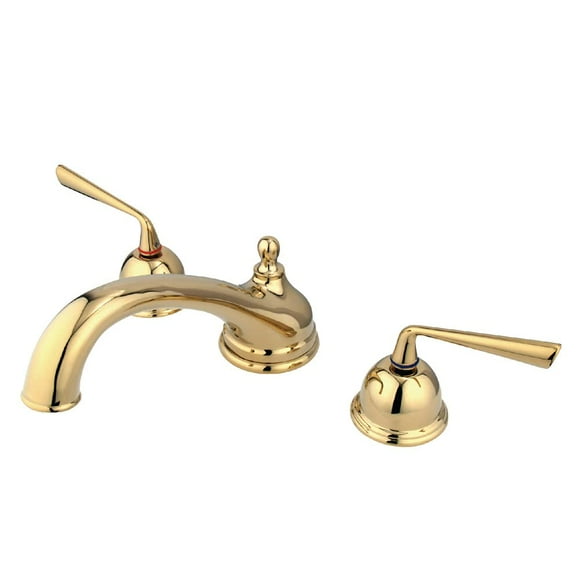 Kingston Brass KS3352ZL Silver Sage Roman Tub Faucet, Polished Brass