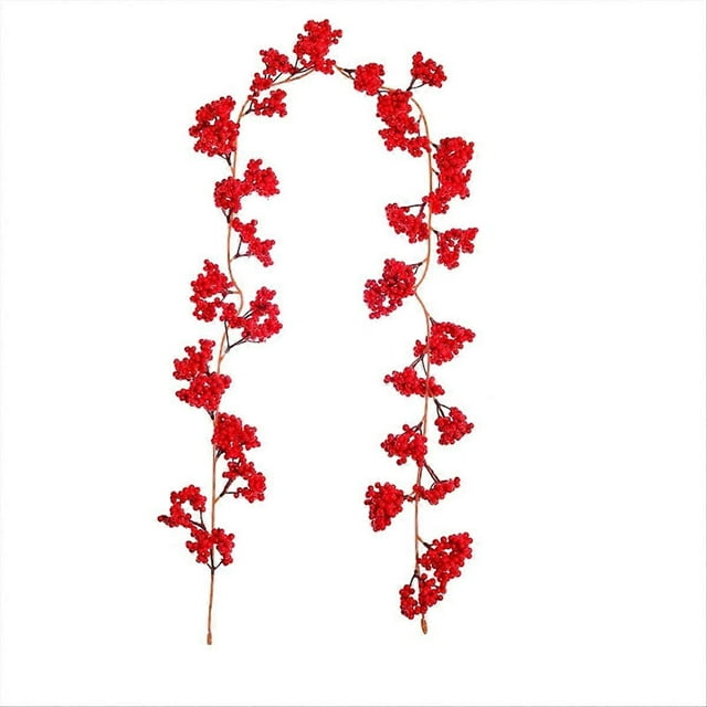 Christmas Simulated Red Berry Vine Plant Christmas Tree Decoration B
