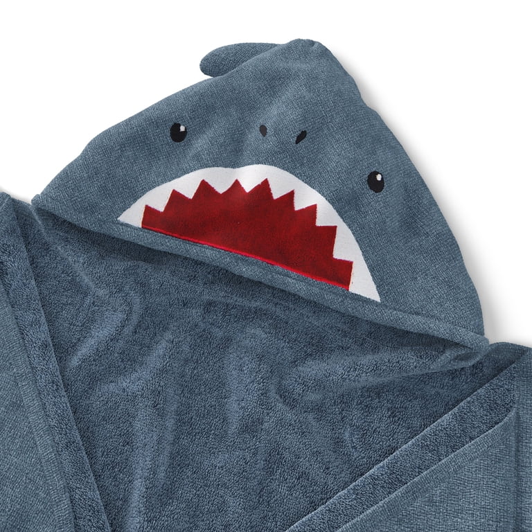 Blue Shark Hooded Cotton Bath Towel photo 4
