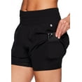 thumbnail image 2 of RBX Active Women's Double Hem Woven Running Short With Inner Bike Shorts, 2 of 5