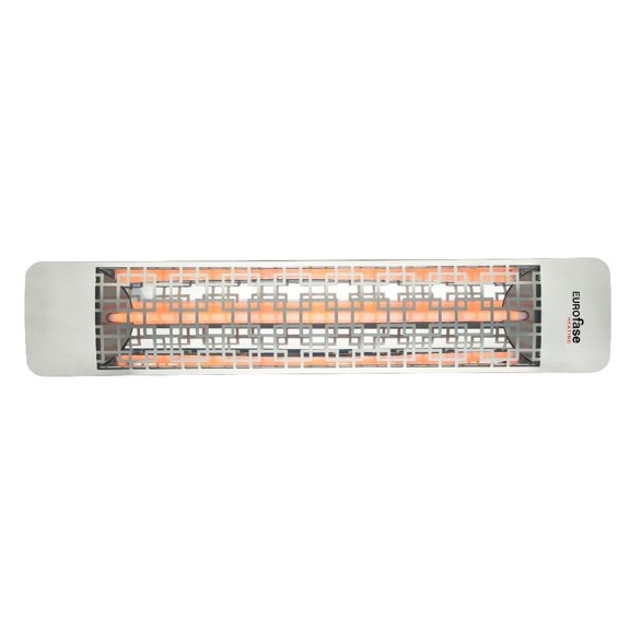 EF15120S5-Eurofase Heating-1500 Watt Plug-In Electric Infrared Single Element Heater-Stainless Steel Finish-Brix Decorative Fascia