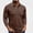 Coffee, variant on WAVSUF Men's Cotton Shirt Skinny Fit Collar Neck Long Sleeve Fall Office Basic Top Black XL