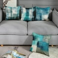 thumbnail image 3 of Turquoise and Grey Artwork Throw Pillow Covers Set of 4 20x20 Inch Contemporary Decorative Gray Cushion Cases for Sofa Bedroom Car Decor Add a Splash of Color, 3 of 6