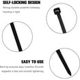 thumbnail image 4 of chalian - Black Zip Ties Assorted Sizes 4+6+8+10+12-Inch，600PCS Multi-Purpose Self-Locking Nylon Cable Tie,Wire Tie Perfect for Home,Garden Trellis,Office,Garage and Workshop., 4 of 16