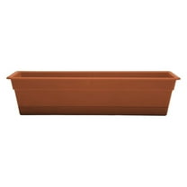 24in Dura Cotta Window Box - Terra Cotta Planter for Home & Garden - DCBT24-46 - Classic Design - Outdoor Decor - Porch & Deck Planter
