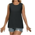 thumbnail image 3 of vdgthytj Plus Size Workout Tank Tops for Women Crew Neck Sleeveless Summer Basic Shirts Quick Dry Casual Loose Sport Blouses, 3 of 7