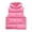 Pink, variant on Boys Girls Thick Vest Quilted Outwear Sleeveless Colorful Jacket Zipper Waist coat For 10-15Y