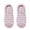 Pink, variant on 1 Pair Women Socks Contrast Colors Soft High Elasticity Bow-knot Striped Keep Warm Solid Color Low Cut Anti-skid Silicone Floor Socks for Home Wear,Hot Pink