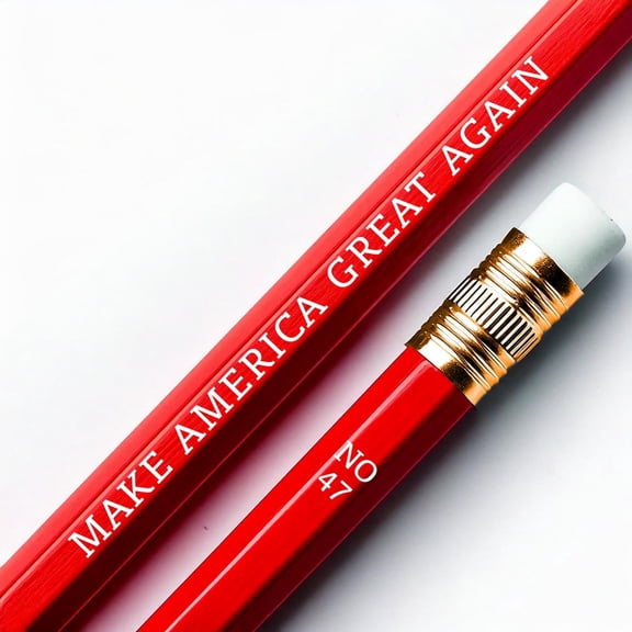 No. 47 MAGA Pencils – 6-Pack Patriotic Graphite Pencils with Pro-Trump Messaging