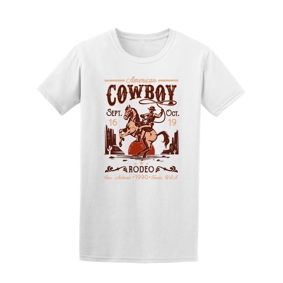 Rodeo Poster With Cowboy Tee Men's -Image by Shutterstock