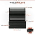 thumbnail image 6 of 4 ft H x 3.5 ft W x 1.2 ft L Enclo Wood Privacy Screen with Planter Box, Raised Garden Bed with Trellis for Climbing Plants Outdoor, Privacy Planter for Patio or Deck, Tacoma Charcoal EC18048, 6 of 10