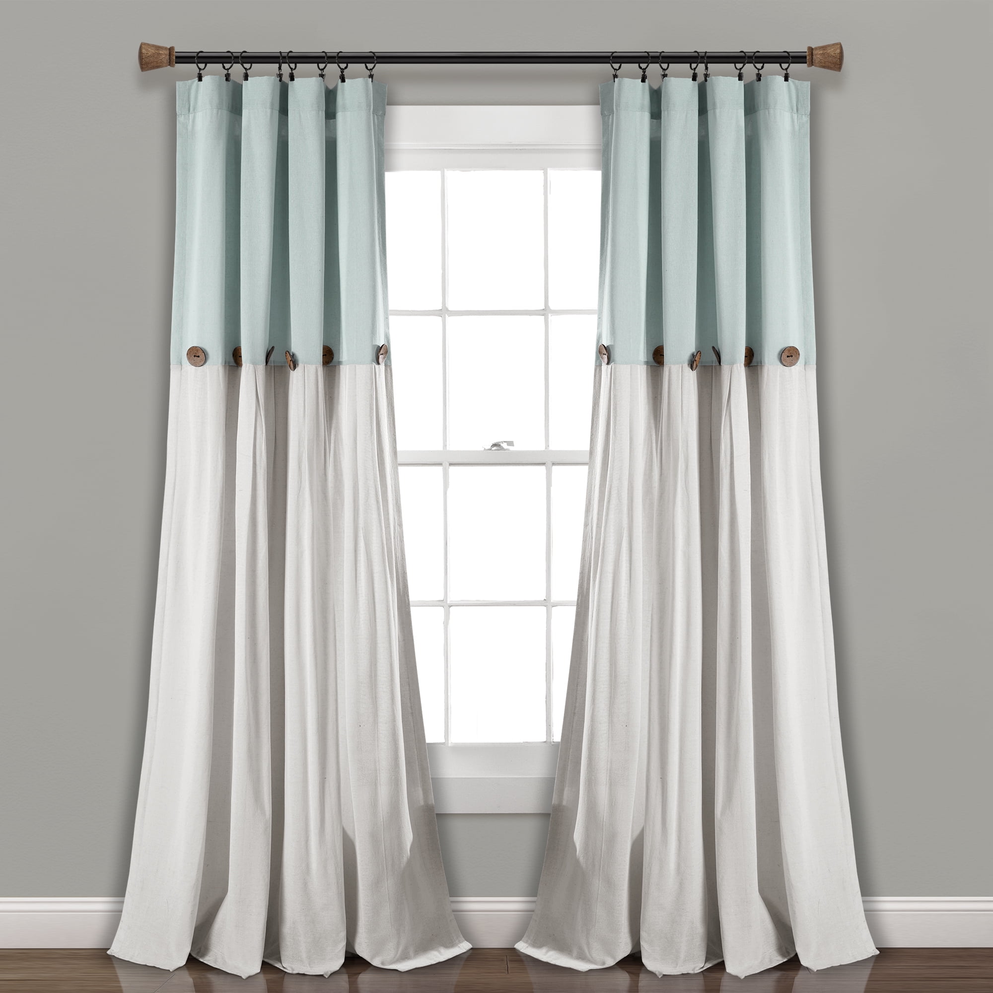 Details about   Pair Set 2 Panels Curtains Drapes White 84" x 40" Ruffles Elegant Farmhouse Chic 