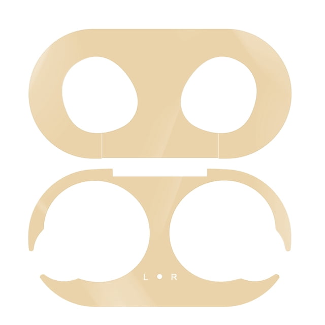 Protector de polvo de metal para auriculares, adhesivo protector, reemplazo de la piel de la carcasa para Galaxy Buds, dorado Vogacara EL2378-06B