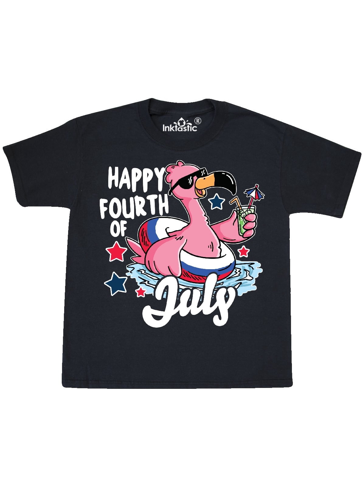 Patriotic Flamingo Child Short Sleeve 
