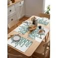 thumbnail image 5 of Green Eucalyptus Placemats Set of 4,Washable Woven Burlap Cloth Fabric Placemat for Square/Rectangle/Round/Oval Dining Table,Easy Clean Place Mats for Kids Watercolor Aesthetic Leaf Weeping Plant, 5 of 5