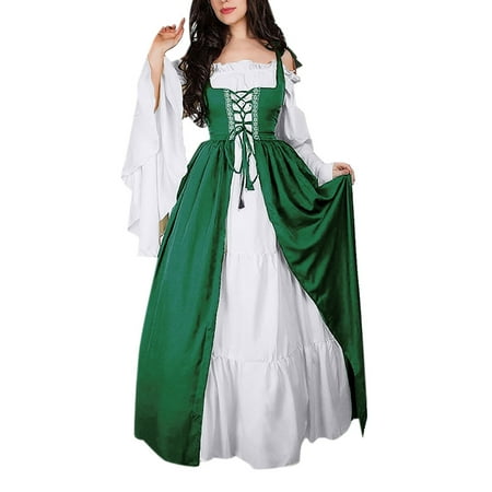 

Women Bandage Corset Middeleeuwse Renaissance Vintage Party Club Elegante Dress Please buy one or two sizes up