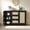 Black Oak, variant on SICOTAS 52" W Large Rattan Sideboard Buffet Cabinet with 3 Drawers and 2 Doors, Boho Long Credenza Cabinet for Dining Room, Coffee Bar Table with Storage for Living Room, Entryway, Oak