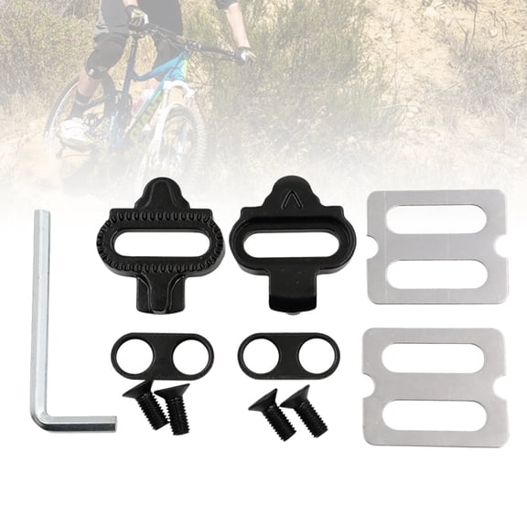 LEORX Pedal Cleat Shoe Plate Steel Black 1 Set For Long-term Use Biking