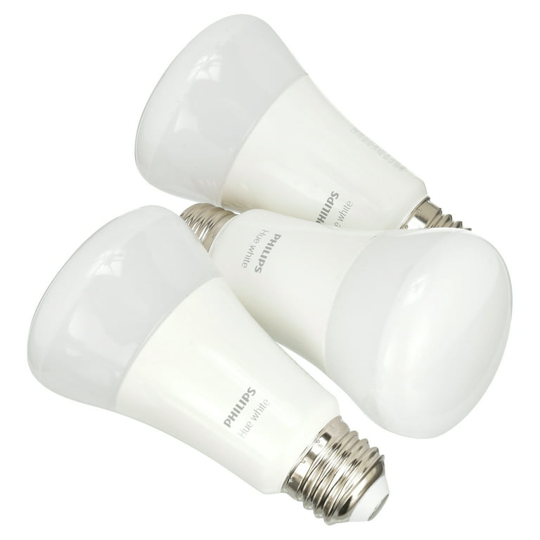 Philips Hue 3-Pack 60W White Bluetooth Smart LED Bulbs - 3-Pack White 