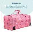 thumbnail image 3 of Wildkin Kids 22 Inch Weekender Duffel Bag for Boys and Girls (Wild Horses Pink), 3 of 8