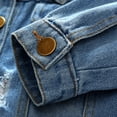 thumbnail image 6 of Toddler Girls Vintage Flower Embroidery Denim Jacket Long Sleeve Jean Coat Outwear 1-6T, 6 of 8