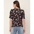 thumbnail image 5 of Moomaya Printed Tops For Women, Short Sleeve Casual Summer Top Shirt, 5 of 9