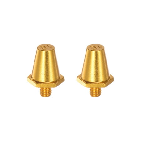 

Track Spikes 15mm Aluminum Lightweight for Soccer Shoes Golden 2 Pieces