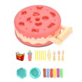 thumbnail image 1 of Máquina para hacer hamburguesas, juego de juguetes de simulación, accesorios para juegos de alimentos, tenedor, cubiertos, vajilla, cocina educativa, regalo de cumpleaños, niñas, rosa Inevent FN000721-02B, 1 of 7