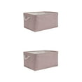 thumbnail image 4 of maskred Sac de Rangement Robuste et Durable pour Armoire, Espace Bien Organisé, Boîte de Rangement Pliable avec Poignée, Coton Multifonctionnel, Rose Clair, 2 Ensembles, 4 of 6