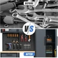 thumbnail image 4 of HPDMC Garage Storage Cabinet System 7-Pcs Workshop Set Metal Garage Cabinets System with Steel Cabinet Drawers, Workbench, Pegboard for Garage Tool Organization, 4 of 17