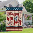 thumbnail image 3 of Happy 4th of July Independence Day Garden Flag Summer Independence Day Double Sided Vertical Rustic Burlap Farmhouse Small Yard Seasonal Holiday Outdoor Decor 12.5 × 18 Inch, 3 of 6