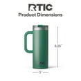 thumbnail image 3 of RTIC 20 oz Ceramic Lined Insulated Road Trip Travel Mug, Leak-Resistant Lid, Pine Tree, 3 of 7