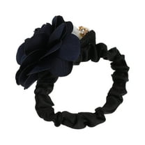 Unique Bargains 1 Pc Classic Grace Pearls Hair Ties Hairdo Ties for Women 2.36" Diameter Deep Blue