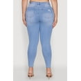 thumbnail image 5 of Womens Plus Size WAX Distressed Stretch Skinny Jeans, 5 of 5