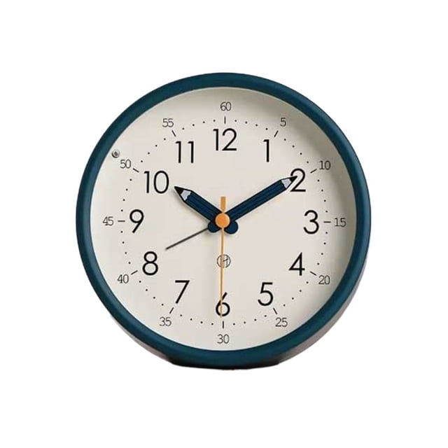 Reloj despertador analógico redondo con pilas for sala de estar, cocina, dormitorio, oficina, escuela, dormitorio, mesita de noche, despertador