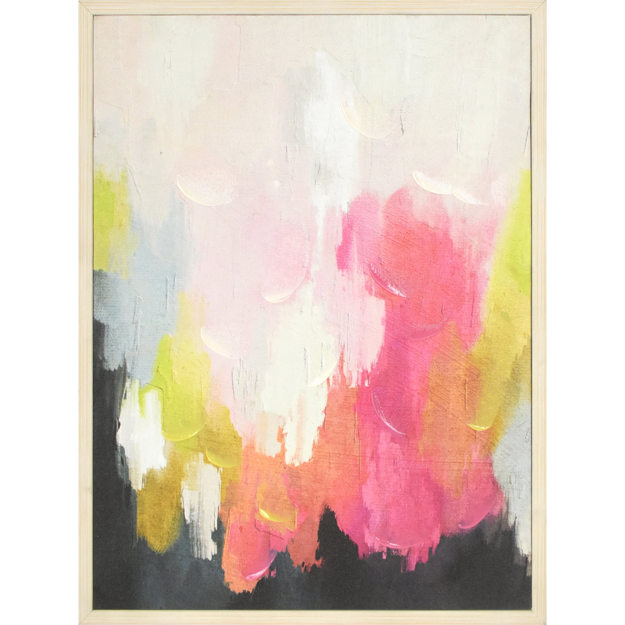 Crystal Art Gallery Colorful Abstract Framed Digital Print Wall Art Décor by Lisa Nohren Size 15" x20"