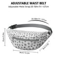 thumbnail image 3 of Fanny Pack Black and White Christmas Snowflake Pattern Waist Pack Bag,Running Cross Bag,Waterproof Large Fanny Packs for Women Men for Travel Running Hiking Cycling, 3 of 6
