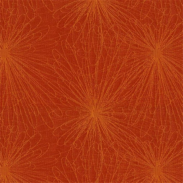 Crypton Flourish 44 Contemporary Contract Woven Jacquard Floral Design Fabric, Flame