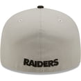 thumbnail image 4 of Men's New Era  Gray/Black Las Vegas Raiders Flipside 2Tone 59FIFTY Fitted Hat, 4 of 5