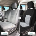 thumbnail image 4 of For Dodge Ram 1500 2009-2018 & Ram 1500 Classic 2019-2025 Quad Cab FH Group Neoprene Custom Fit Car Seat Cover - Gray Front Seat, 4 of 4