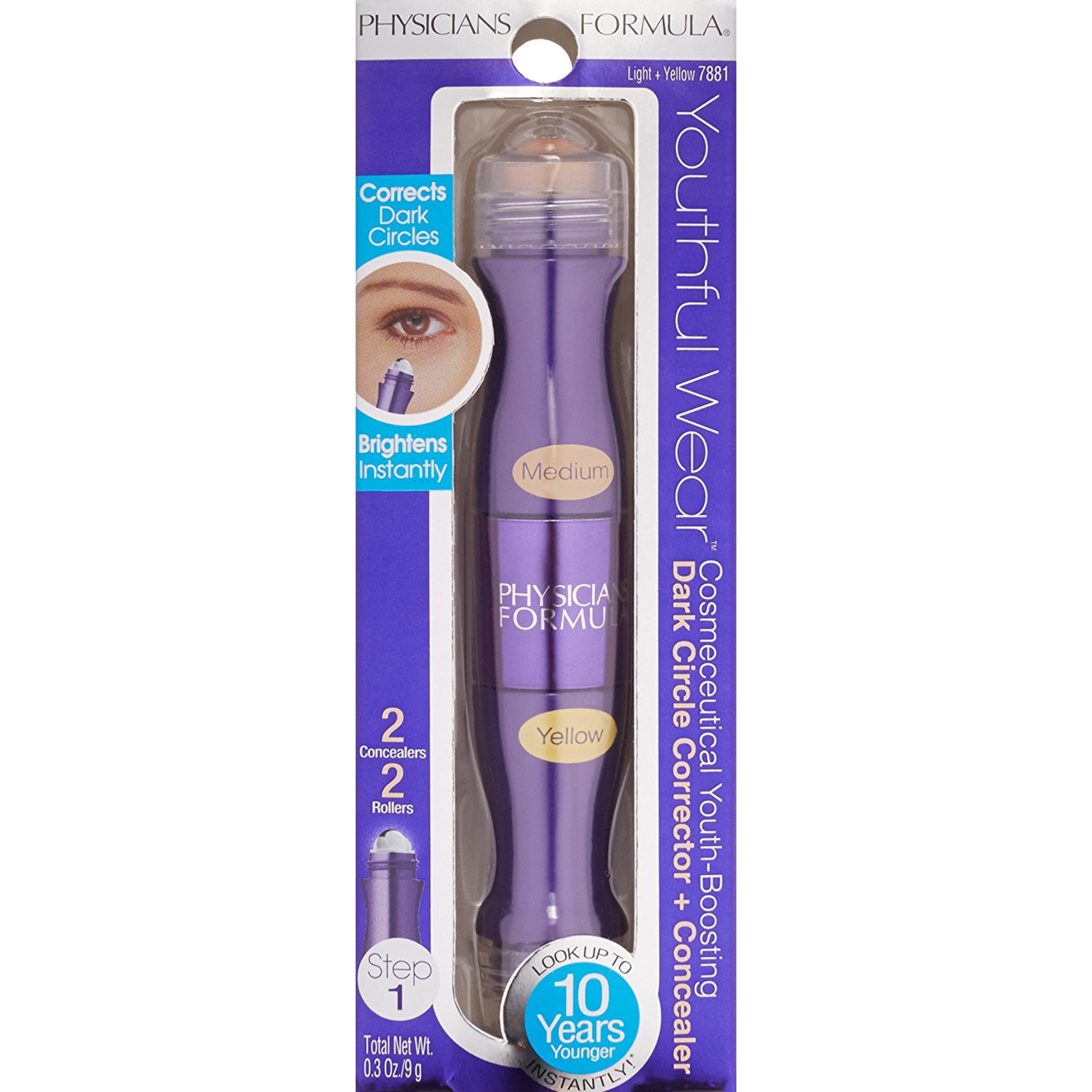 Physicians Formula Youthful Wear™ Cosmeceutical Youth-Boosting 2-in-1 Dark Circle Corrector + Concealer, Light/Yellow - image 2 of 3