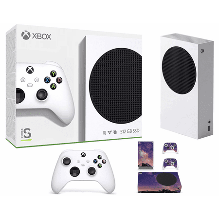 2022 Newest Microsoft Xbox Series S 512GB SSD All-Digital Console, 10GB GDDR6 RAM, 1440p Gaming, 4K Streaming, 3D Spatial Sound, WiFi +1pc-Marxsol Console/Controller Skins