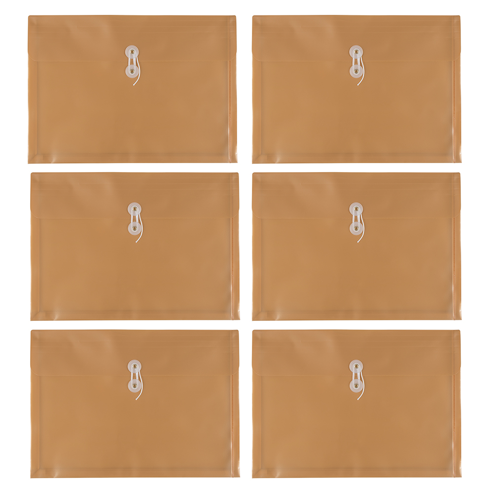 JAM Paper Plastic 9.75" x 14.5", Gold Pearl, 12 Per Pack