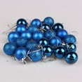 thumbnail image 3 of 24pcs/Lot 3cm Colorful Plastic Christmas Ball Tree Pendant Bauble Hanging Ornament Xmas Navidad Home Party Decoration Supplies blue, 3 of 4