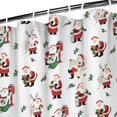 thumbnail image 3 of White Christmas Santa Pattern Shower Curtain 36"x72" ,Bathroom Decorative Shower Curtains Set with 12 Hooks,Modern Waterproof Washable Shower Curtain, 3 of 6