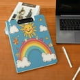 thumbnail image 5 of FORMRS A4 Clipboard Folder with Pen Holder Horizontal Foldable School Office Binder, Rainbow with Stars, 5 of 9