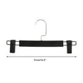 thumbnail image 4 of Unique Bargains 4 Pcs Pants Hanger with Clips Durable Flat Hook Garment Hanger Black, 4 of 4